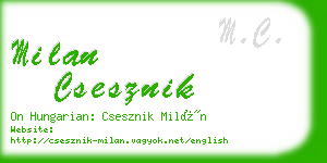 milan csesznik business card